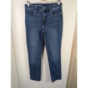 Talbots Size 8 High Waist Straight Leg Jeans Flawless Stretch Denim Medium Wash